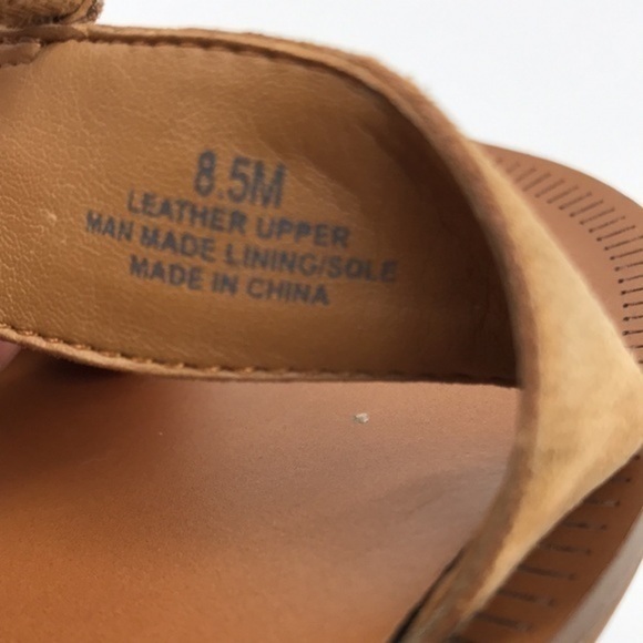 Gianni Bini Tan Leather Ankle Tie Lace Up Sandals Size 8.5 - Picture 7 of 8